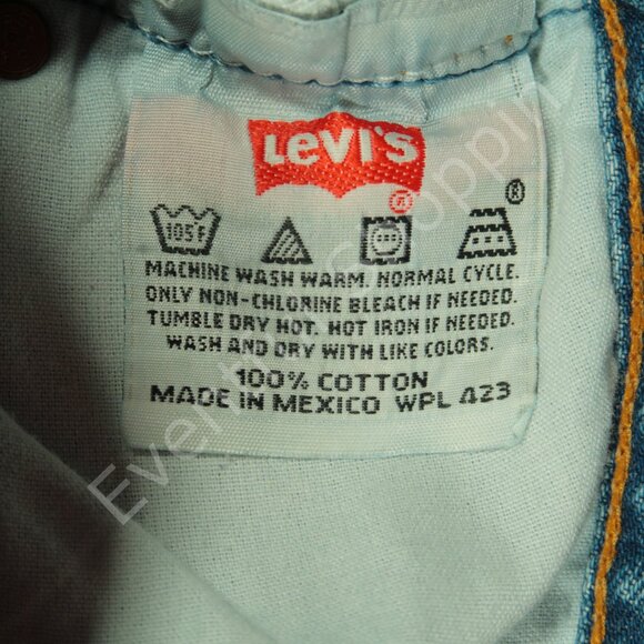 Vintage Levis 501 Jeans Mens 32 Blue Original Straight Denim 90s - Picture 5 of 7